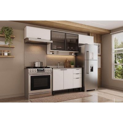 Kit Cozinha Carraro 4 Peças Alpha C4P182 Branco