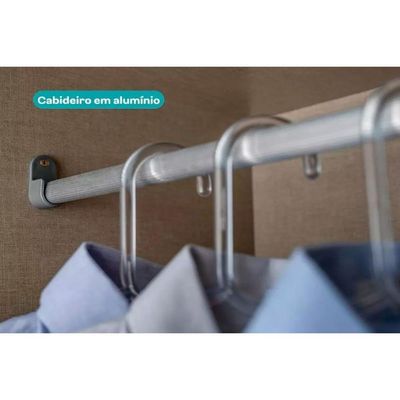 Guarda Roupa Casal 6 Portas Belmont Cedro/Salvia Carraro