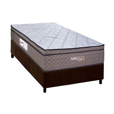 Cama Box CRC Solteiro +Colchão Molas Ensacadas c/Massagem Aplause Paropas -