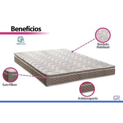 Colchão Viúva Espuma Paropas Ortopédico D33 Conforto Ultra 128x25
