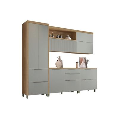 Cozinha Modulada Nesher Marquesa Nesher 5 Peças C6P40 Verde/Nature