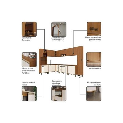 Kit Modulado Henn Venaly 5 Peças CZ479 Cinamomo/Off