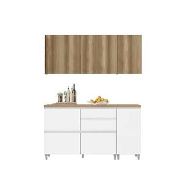 Cozinha Modulada Nesher Rainha Nesher 4 Peças CZ434 Branca/Nature