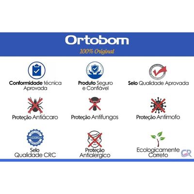 Cama Box Base Queen Ortobom Sommier Linho Clean 158x198x27