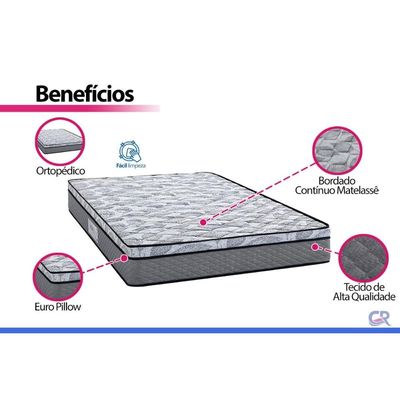 Colchão Casal Espuma Herval Ortopédico D65 Perpetual 138x188x30