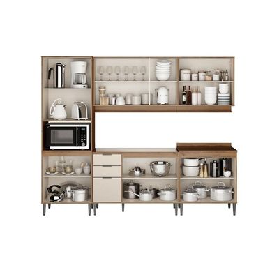 Cozinha Modulada Carraro Alpha Carraro 5 Peças Alpha C5P132 Freijo/Off White