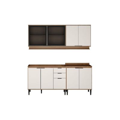 Cozinha Modulada Carraro Alpha Carraro 4 Peças Alpha C4P178 Freijo/Off White