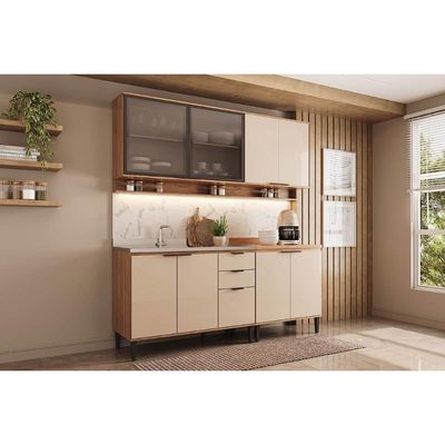 Cozinha Modulada Carraro Alpha Carraro 4 Peças Alpha C4P178 Freijo/Off White