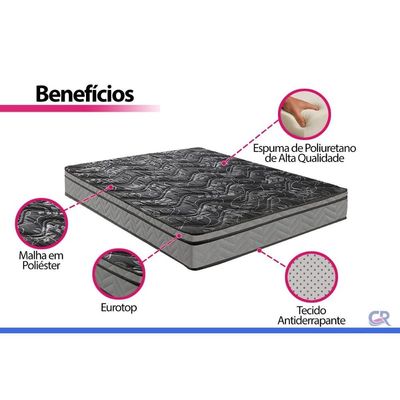 Colchão Queen Espuma Paropas Ortopédico Conforto Firme 158x198x17