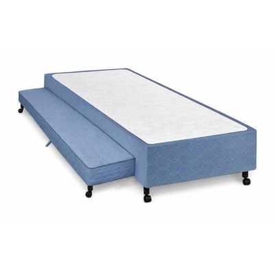 Cama Base c/Aux Especial Castor Tecido Blue 69x188x27