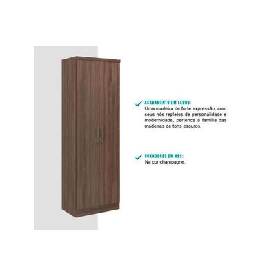 Armário Multiuso Juvenil 424 c/2 Portas Cedro - Carraro