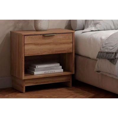 Mesa de Cabeceira Solteiro 1145 c/1 Gaveta Cedro - Carraro