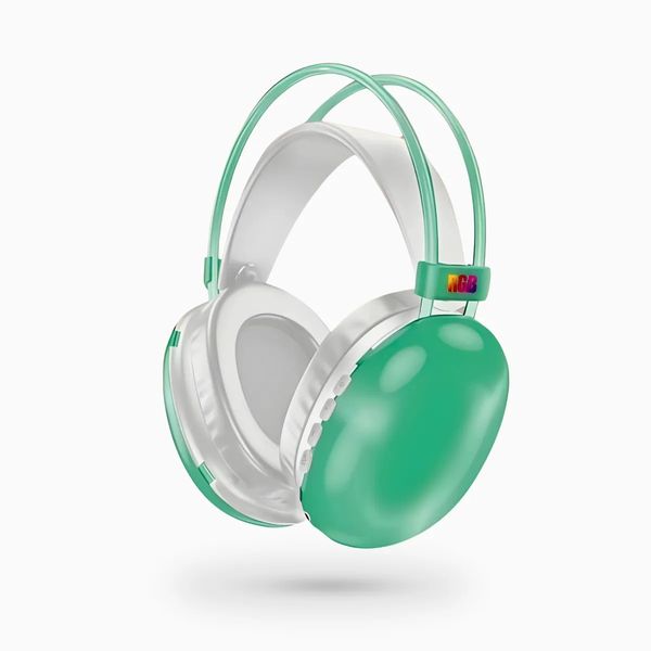 Fone De Ouvido Sem Fio Bluetooth PG580V Verde 5.3 Com LED