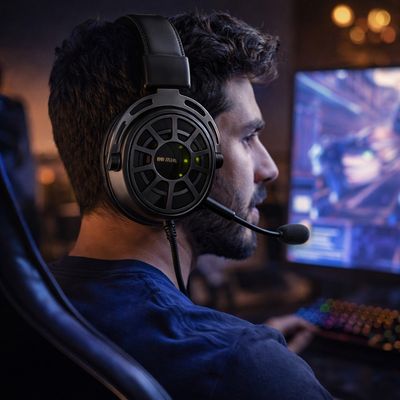 Fone Headset Gamer RGB com Microfone