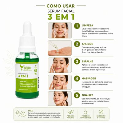 Sérum Facial 3 em 1