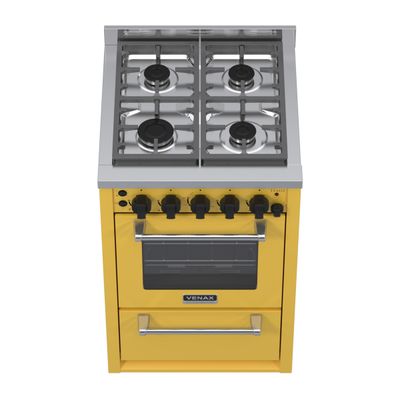 Fogao 4 Bocas Venax Temis Amarelo Gas Glp 127 V
