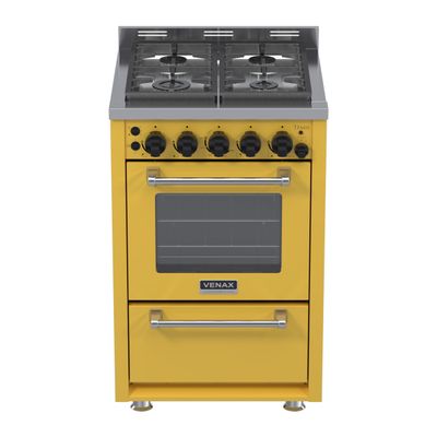 Fogao 4 Bocas Venax Temis Amarelo Gas Glp 127 V