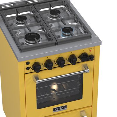 Fogao 4 Bocas Venax Temis Amarelo Gas Glp 127 V