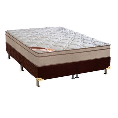 Cama Box CRC King + Colchão Molas Pocket Castor Revolution 193x203