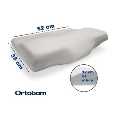 Travesseiro Espuma Kit 4un Conforto Nasa Anatômico Ortobom 38x52x12