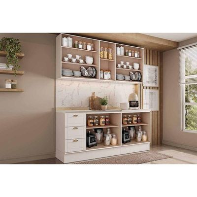 Cozinha Modulada Carraro 4 Peças Bella C4P252 Branco
