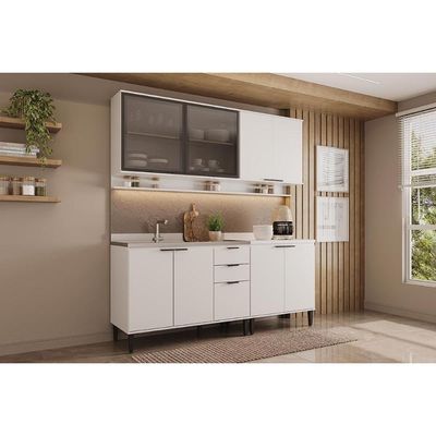 Cozinha Modulada Carraro 4 Peças Alpha C4P178 Branco