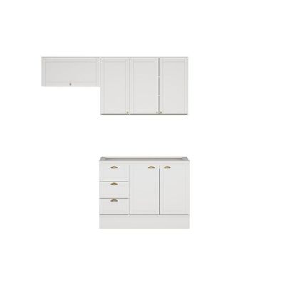 Cozinha Modulada Carraro 3 Peças Bella C3P22 Branco