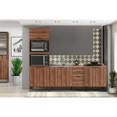 Kit Cozinha Carraro 3 Peças Alpha C3P38 Freijo