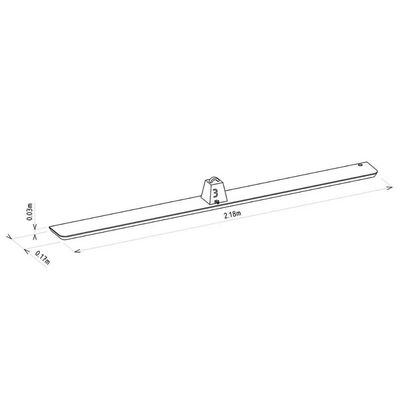 Prateleira Sala Decorativa Flutuante Led 220x18 Gris - Linea Brasil