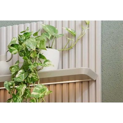 Prateleira Sala Decorativa Flutuante Led 220x18 Gris - Linea Brasil