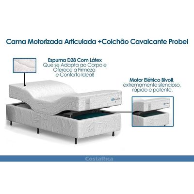 Cama c/Controle Articulada Motorizada Probel +Colchão Cavalcante -