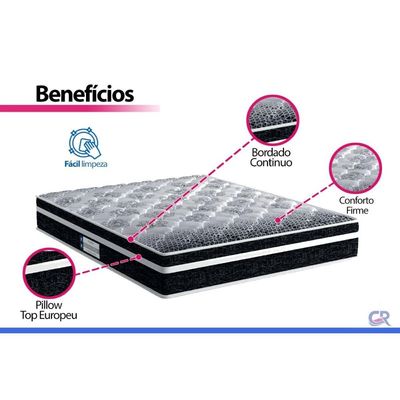 Colchão King Espuma Probel Ortopédico D33 Advanced Tech1500 193x24