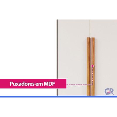 Guarda Roupa Casal 6Ptas c/Esp e Pés Cecilia Jequitiba Panan
