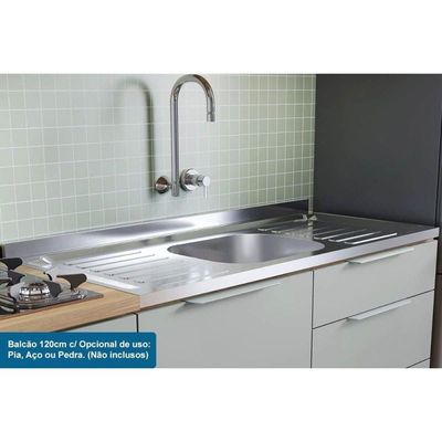 Kit Cozinha Nesher 2 Peças Rainha CZ430 Branca/Nature