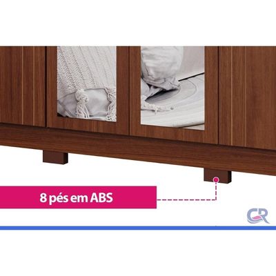 Guarda Roupa Casal 6Ptas c/Esp e Pés Cecilia Jequitiba Panan