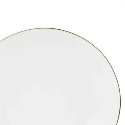 Prato Raso 27cm Porcelana Branco Borda Dourada Legacy Gold Mesa Posta Elegante