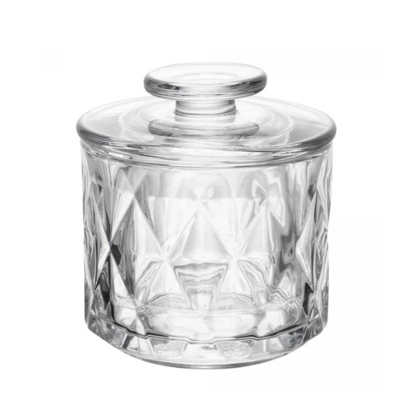 Manteigueira Francesa Diamond 8x9cm Vidro Mesa Posta Cozinha Porta Manteiga Lyor