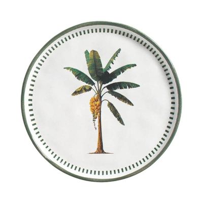Prato para Sobremesa Bio Bananê 21cm Porto Brasil Decorado Mesa Posta Avulso