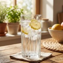 Jogo com 6 Copos Altos em Cristal Texturizado 390ml Linha Forest L'Hermitage