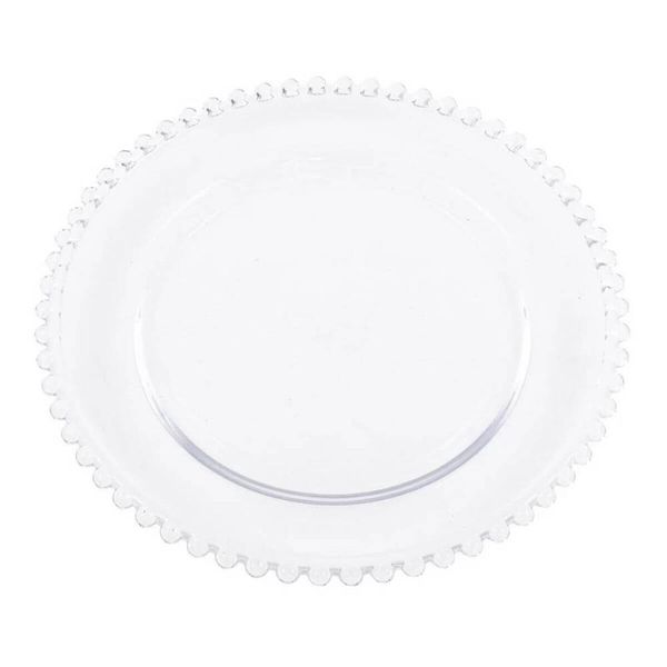 Prato de Sobremesa Linha Pearl 20cm Cristal Wolff Avulso Decorado