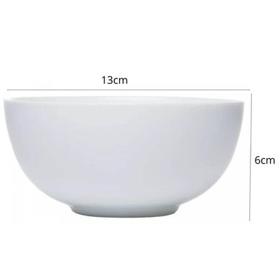 Jogo 12 Bowls Vidro Opalino Branco 13x6cm Tigela Cumbuca Essenza Profissional Sopa Caldo Sobremesa