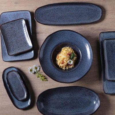 Travessa Retangular Juta Titanium 27x16cm Sushi Sashimi Porto Brasil Oriental