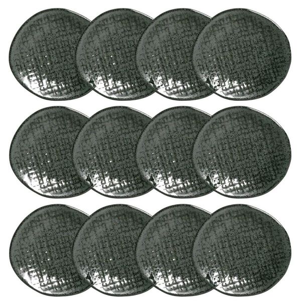 Jogo 12 Ramequins Cerâmica Stoneware 57ml Orgânico Juta Greenery Porto Brasil Molho Shoyu Sushi