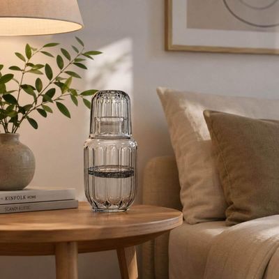 Moringa Soho Cristal Ecológico 600ml com Copo 200ml Elegante Mesa Posta Água