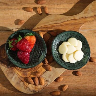 Jogo 12 Ramequins Cerâmica Stoneware 57ml Orgânico Juta Greenery Porto Brasil Molho Shoyu Sushi