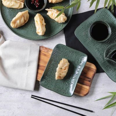 Travessa Retangular Pequena 18x14cm Sushi Juta Greenery Porto Brasil Oriental