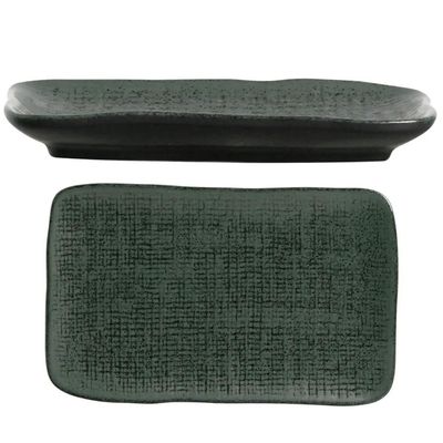 Travessa Retangular Pequena 18x14cm Sushi Juta Greenery Porto Brasil Oriental