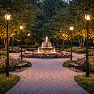 Kit 2 Postes para Jardim 1,71m Luminárias Iluminação Externa Bivolt Lente Fosca E27 Grega Dital