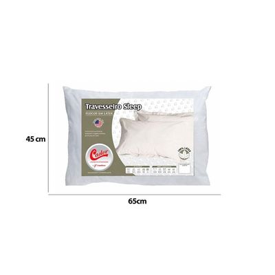 Travesseiro Látex Kit 4un Sleep Flocos Anatômico Castor 45x65x12