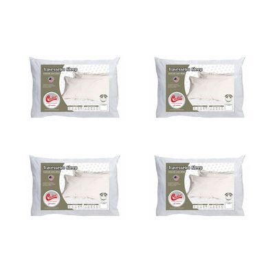 Travesseiro Látex Kit 4un Sleep Flocos Anatômico Castor 45x65x12